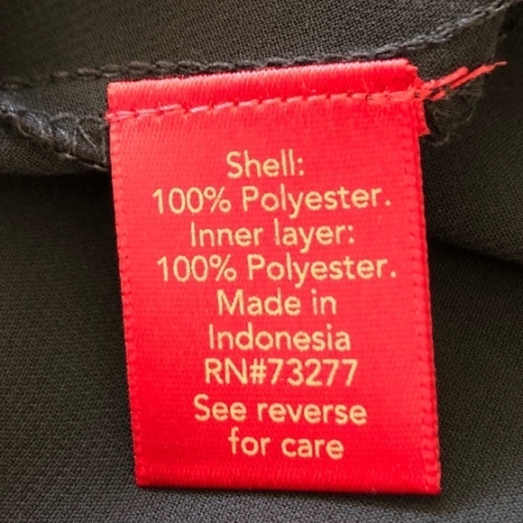 Jennifer Lopez, Layered, Chiffon, Blouse, 3/4 Sleeves, Black, Gold Dots, Size S - Picture 11 of 12